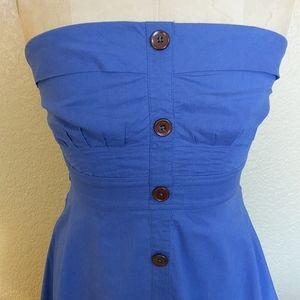 Strapless Blue Dress